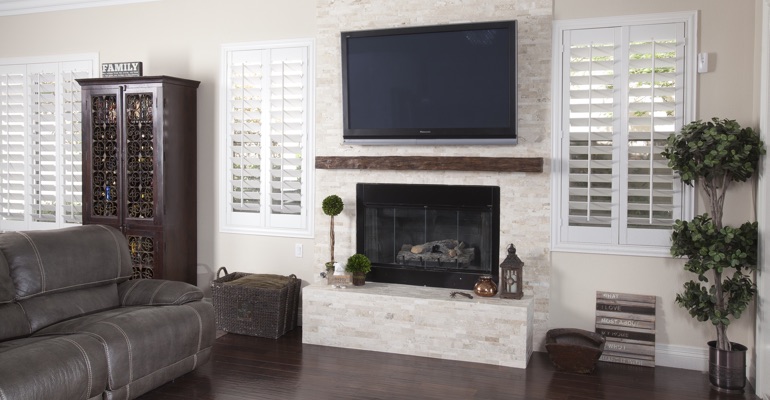 interior shutters in Fort Lauderdale family room